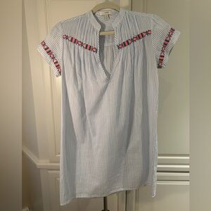 J.Crew Contrast Embroidered Tunic